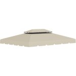 Toile de rechange pour pavillon tonnelle tente 3, 90l x 2, 90l m polyester haute densit� 170 g / m� beige ...