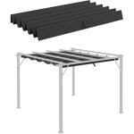 Toile de rechange pour pergola r�tractable 3 x 3 m polyester haute densit� 180 g / m� imperm�abilis� ...