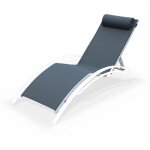 Toile de remplacement pour bain de soleil louisa blanc / gris