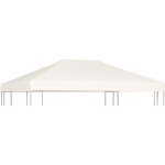 Toile sup�rieure de belv�d�re 310 g / m� 4 x 3 m blanc cr�me