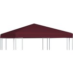 Toile suprieure de gazebo 310 g / m 3x3 m bordeaux