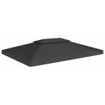 Toile de toit de belvédère rapide à installer tonnelle tente pavillon - 2 niveaux 310 g / m² 4x3 m noir ... Toile de toit de belvédère rapide à installer tonnelle tente pavillon - 2 niveaux 310 g / m² 4x3 m noir ...