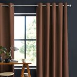 Toile de toscane - rideau 100% coton chocolat 150x250