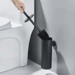 Toilette porte - brosse noire balai toilette wc en acier inox 304 mural impermable facile  nettoyer ...