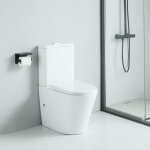 Stano. ? toilette wc � poser c�ramique rimless ? abattant soft close ? �vacuation universelle 100mm ? ...