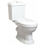 Toilette wc � poser r�tro en c�ramique blanche ? sortie horizontale ? cuvette avec bride pour nettoyage ...