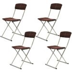 Toilinux - lot de 4 chaises pliantes avec surpiqûres Toilinux - lot de 4 chaises pliantes avec surpiqûres