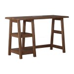 Bureau bois massif de noyer vernis mat 120cm