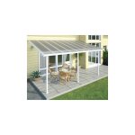 Chalet&jardin - toit couv terrasse feria 3 x 5m - blanc - canopia by palram