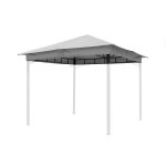 Toolport - toit de rechange pour tonnelle de jardin sunset classic 3x3 m, gris perle