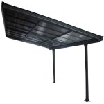 Habrita - toit terrasse tt3040cl aluminium avec toile amovible 12, 04m2 coloris gris anthracite Habrita - toit terrasse tt3040cl aluminium avec toile amovible 12, 04m2 coloris gris anthracite