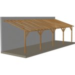 Jardinatoire - toit de terrasse 9x3 - tuilable pente 30% - bois massif trait� cl3 marron - robuste sans ...