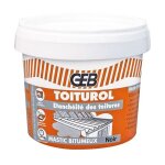Geb - p�te bitumeuse toiturol pour r�paration des toitures, pot de 900 g
