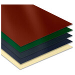 Yousteel - t�le plane 2000x1000 mm acier 0. 50 mm laqu� coloris: rouge tuile ral 8012