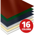 Bacacier ? t�le plane 2000x1220 mm acier 0. 63 mm laqu� blanc gris ral 9002 ? rev�tement polyester 25 ...