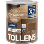 Tollens - lasure bois - ultra r�sistante pour moins d'entretien tous types de bois - satin - ch�ne fonc� ...