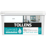 Tollens - peinture cuisine et salle de bain - ultra r�sistante pour murs, boiseries, radiateurs - blanc ...