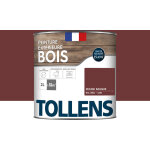 Tollens - peinture bois extrieur 2 en 1 - ultra rsistante et conomique satin - rouge basque - 2l=32m2 ...