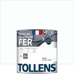 Tollens - peinture fer extrieure 2 en 1 - ultra rsistante, schage rapide et antirouille brillant - ...