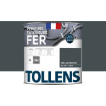 Tollens - peinture fer extrieure 2 en 1 - ultra rsistante, schage rapide et antirouille brillant - ...