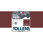 Tollens - peinture fer extrieure 2 en 1 - ultra rsistante, schage rapide et antirouille brillant - ...