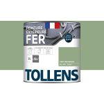Tollens - peinture fer extrieure 2 en 1 - ultra rsistante, schage rapide et antirouille brillant - ...