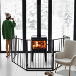 Tolletour - barrire de scurit enfant 305 cm barrire pare feu grille de protection mtal pliable avec ...