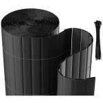 Tolletour - brise - vue canisse pvc pour jardin balcon terrasse. gris anthracite(90 x 400 cm)