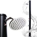 Douche solaire douche de piscine douche solaire 20l avec couvercle de protection noir - tolletour
