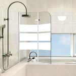 Pare - baignoire pivotant à 180degré pivotant paroi de douche sanitaire 6mm nano repliable glass 2 parties ... Pare - baignoire pivotant à 180degré pivotant paroi de douche sanitaire 6mm nano repliable glass 2 parties ...