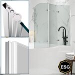 Pare - baignoire pivotant paroi de douche sanitaire pour paroi de baignoire 6mm nano repliable glass ... Pare - baignoire pivotant paroi de douche sanitaire pour paroi de baignoire 6mm nano repliable glass ...