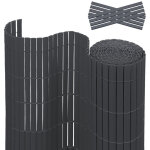 Tolletour - swanew brise - vue canisse pvc pour jardin balcon terrasse. gris anthracite(120 x 500 cm) ...