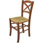 Tommychairs - chaise cross pour cuisine, bar et salle  manger, robuste structure en bois de htre peindr ...