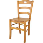 Tommychairs - chaise valentina pour cuisine, bar et salle  manger, robuste structure en bois de htre ...