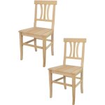 Tommychairs - set 2 chaises artemisia pour cuisine, bar et salle �manger, robuste structure en bois de ...