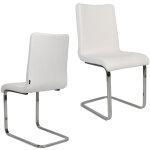 Tommychairs - set 2 chaises cantilever greta avec pieds en acier chrom haute rsistance et assise en ...