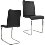 Tommychairs - set 2 chaises cantilever greta avec pieds en acier chrom haute rsistance et assise en ...