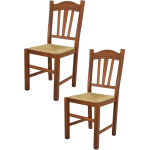 Tommychairs - set 2 chaises silvana pour cuisine, bar et salle  manger, robuste structure en bois de ...