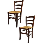 Tommychairs - set 2 chaises venezia pour cuisine, bar et salle  manger, robuste structure en bois de ...
