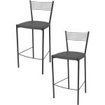 Tommychairs - set 2 tabourets elegance pour cuisine, bar et salle  manger, robuste structure en acier ...