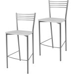 Tommychairs - set 2 tabourets elena pour cuisine, bar et salle � manger, robuste structure en acier peindr� ...
