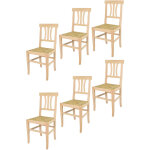 Tommychairs - set 6 chaises artemisia pour cuisine, bar et salle � manger, robuste structure en bois ...