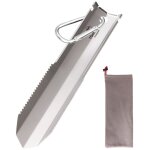 Tomshoo ta6702 pelle � outils en titane pur avec dents + crochets en alliage d'aluminium