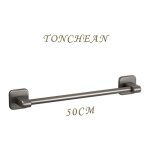 Pas besoin de percer des trous porte - serviettes de salle de bain anneau de serviette mural 50 cm, gris ...