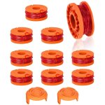 Bobine de rechange pour tondeuse  gazon worx wa0010 / wa6531, compatible avec worx wa0010, capuchon ...