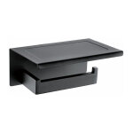 Porte - papier toilette, toilettes mural peint noir porte papier toilette avec support de tlphone - ...