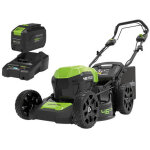 Tondeuse autoport�e 48 v 46 cm 3 - en - 1 avec batterie 4 ah ? jardins 350 m� ? greenworks