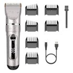 Tondeuse cheveux professionnelle ipx7 tondeuse  cheveux lcd de lame cramique avec peigne de rglage ...