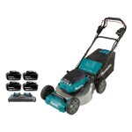 Tondeuse makita 53cm 36v (2x18v) 5ah dlm536pt4 avec 4 batteries et 1 chargeur rapide double