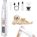 Tondeuse de pattes de chien, poil long epais tondeuse, �tanche tondeuse sans fil pour chiens, chats, ...